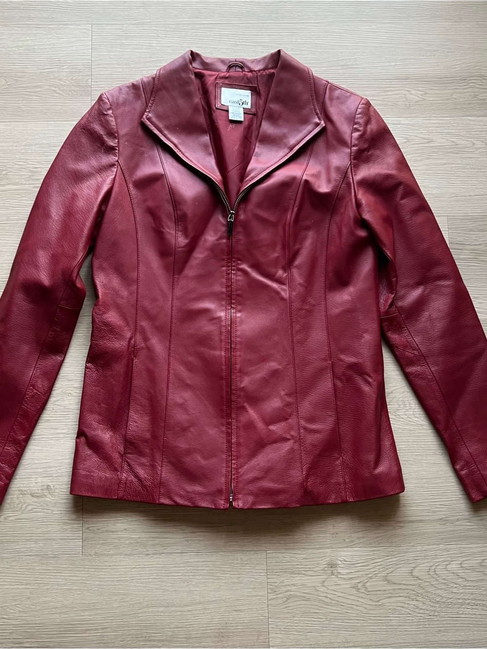 East 5th Red Leather Jacket